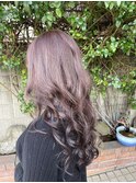 大人可愛い/レイヤーロング/グレーベージュ/前髪パーマ/北習志野