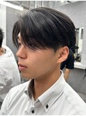 センターパートニュアンスパーマ韓国カルマパーマコンマヘア