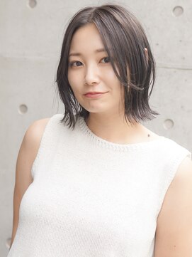 アーレント(AREND) タッセルボブ/ブリーチなし/前髪なし/透明感カラー/耳かけボブ