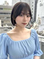 シー バイ ロンド 新宿(Sea by Lond)&nbsp;ミディアムレイヤーカット×ダークアッシュ[似合わせ/レイヤー]