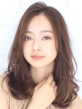 トゥルートラストトロワー 須玉店(True Trust trois) 大人可愛い30代40代50代 コテ巻きスタイル×ナチュラルブラウン