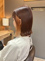 ヘア プロデュース キュオン(hair produce CUEON.)&nbsp;切りっぱなしボブ×イヤリングカラー