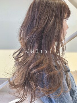 ファーストエンド 三ツ屋店(1st END.) ロングウェーブ　テラコッタ キャラメルベージュ アースカラー