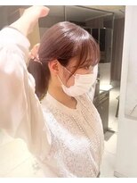 ヘアサロンガリカアオヤマ(hair salon Gallica aoyama)&nbsp;束ねてもガーリーに☆大人気カラーラベンダーピンク