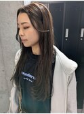 ロングレイヤー×カーキグレージュ