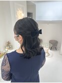 ハーフアップ