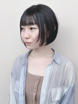 モリオ(morio) *ミニボブ切りっぱなしボブ耳かけボブ大人顎ラインボブ小顔ボブ