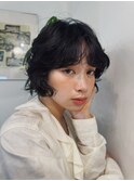 ショートボブ/ミニボブ/ニュアンスパーマ/顔周りカット/20代30代