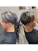 伸びかけブリーチ毛をバレイヤージュへ！