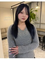 ヴィア 京都烏丸(Via)&nbsp;10代20代30代/ネイビーブルー/顔まわりカット/髪質改善/ブリーチ