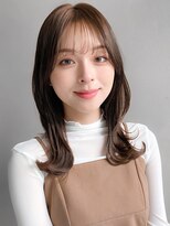 リヤン 表参道(lyann) 前髪シースルーバングピンクベージュアンブレラカラー愛され