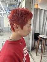 ステップボーンカット トーキョー(STEP BONE CUT TOKYO)&nbsp;【ステップボーンカット】メンズショート/レッドカラー/表参道