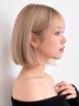 【ダブルカラー】ブリーチ+高彩度オーガニックカラー+スタンダードTr ￥16000