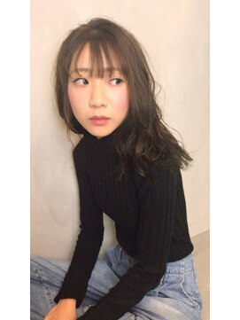 ラトリエ ブロカント 立川北口店(L'atelier BROCANTE) マーメイドアッシュ セミディ ルーズ シースルーバング