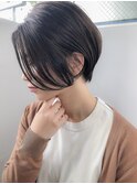 小顔カット_毛先パーマ_ことりベージュ_黒髪ウォーターフォール