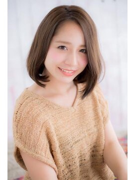 ミック ヘアアンドメイク アップ 駒込店(miq Hair&Make up) アシンメトリーくすみカラー耳かけ小顔ミニボブこなれヘアa1