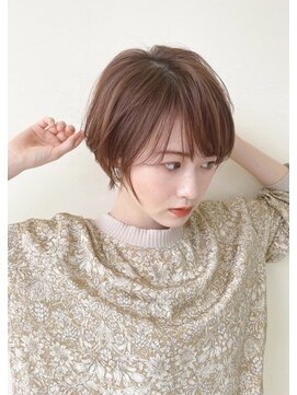 ハピネス 王寺店(Happiness) 20代30代40代 エアリーショート オレンジブラウン