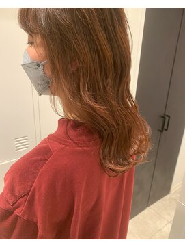 シェル 国分寺(shell) ピンクベージュカラー/ブリーチなし/ミディアムヘア/10代20代