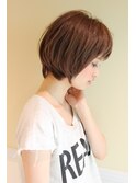 絶壁解消◎大人丸みショートボブ 前髪あり