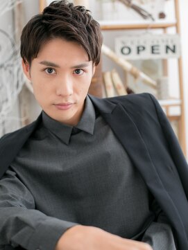 カバーヘア 上尾西口店(COVER HAIR) アップバングダークアッシュフェードカットm上尾20代30代40代