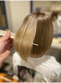 大人かわいい光り輝く髪質改善ヘアエステ小顔美髪グレージュ