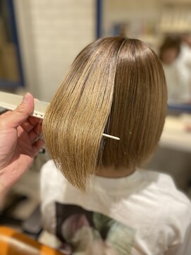 シャルマン 六町(CHARMANT) 大人かわいい光り輝く髪質改善ヘアエステ小顔美髪グレージュ