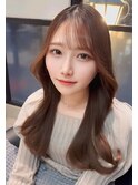 【韓国風】前髪下ろし流し　ロングくびれヘア☆