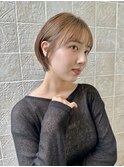 耳掛けマッシュショート　大人ショート　20代30代40代