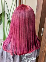 アン(Hair make un)&nbsp;ブリーチ有り！ピンクレッドカラー