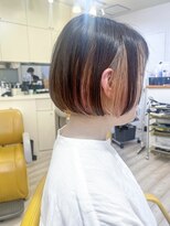 モリオ フロム ロンドン 成増店&nbsp;【morio成増 セリザワ】ミニボブ ぱっつんボブ インナーカラー