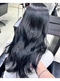 黒染めしない艶々ブルーブラックカラー