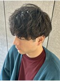メンズパーマ波巻きスパイラルパーマツイストスパイラルパーマ