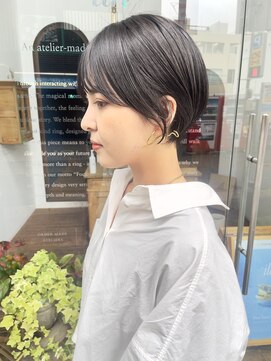 ヌード(NUDE) NUDE シースルーバング  ハンサムショート 前下がりショート