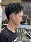 くせ毛ショート メンズサロン メンズカット スパイキーショート