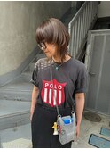 bibito マロンベージュ　マッシュウルフ　ハイライト