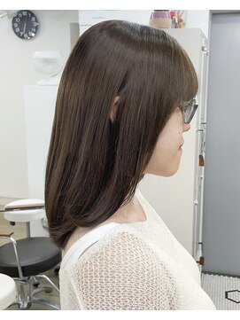 イコ 表参道原宿(ico) オリーブベージュ　ブリーチなしダブルカラー　ベージュ