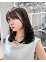 カシュカシュ 表参道(cache cache)&nbsp;薄め前髪顔まわりレイヤーシースルーぱっつん前髪おくれ毛