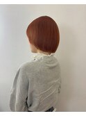ブリーチなしダブルカラー くすみオレンジカラー