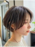 イメチェン　外ハネ　ボブ　美髪　ワイドバング　ブルーブラック