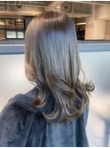 ミディアムロング顔周りレイヤー美髪_ba503111