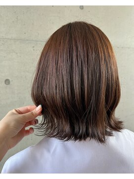 アチーブ ヘア デザイン(achieve hair design) 外ハネくびれボブ小顔レイヤーカット透明感ナチュラルブラウン
