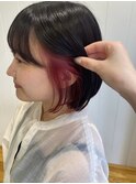 くびれヘア縮毛矯正アプリコットオレンジ夏ハイライト《用賀》