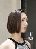 20代30代ショート前髪あり前髪なし顔周りレイヤーカットオリーブ