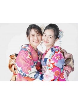 〈26年成人式予約受付中〉着付け&ヘアSet&メイクまでトータルで完結★七五三/お宮参り/成人式/卒業式などに