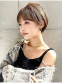 【GEEKS渋谷】ウォームベージュ/春カラー/大人ショートボブ/小顔
