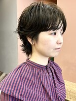 イギー(igggy)&nbsp;オリーブカラー　ショート　パーマ　スパイラルパーマ　