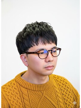 ワンワンオー バーバーショップ 博多店(@110 BARBER SHOP) ショートマッシュ