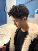 アクティブショート　短髪パーマ