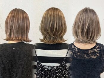 クオン 武蔵小杉(quon)の写真/ブリーチなしのダブルカラーで透明感アップ♪明るいワントーンカラーも大人気◎ ボブ/レイヤーボブ