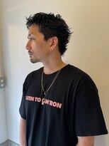 パーク(PARK)&nbsp;メンズピンパーマショート刈り上げなしショート